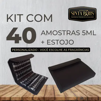 Kit com 40 Amostras de 5ml + Estojo