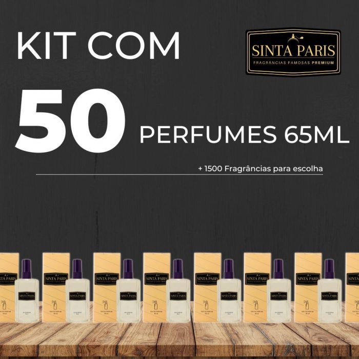 KIT 50 PERFUMES CONTRATIPOS SINTA PARIS Kit 50 Perfumes Contratipos 65ml - Imagem 1
