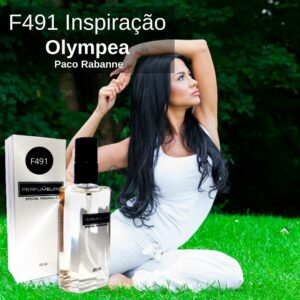 Perfume Contratipo Feminino F491 65ml Inspirado em Olympea Paco Rabanne