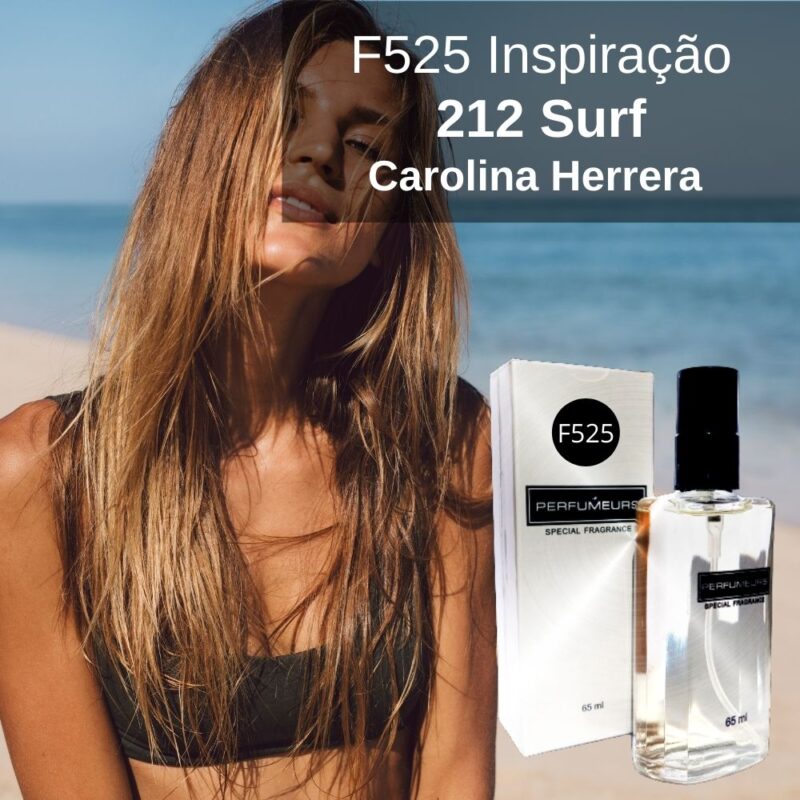 Perfume Contratipo Feminino F525 65ml Inspirado em Carolina Herrera 212 Surf