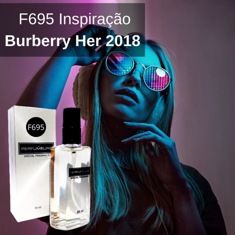 Perfume Contratipo Feminino F695 65ml Inspirado em Burberry Her 2018