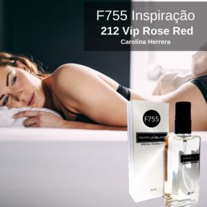 Perfume Contratipo Feminino F755 65ml Inspirado em Carolina Herrera 212 Vip Rose Red