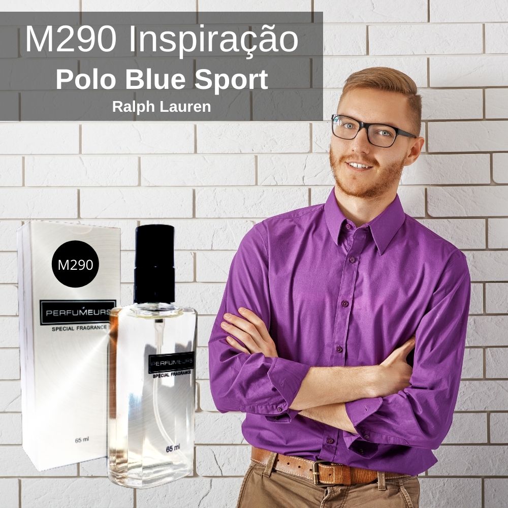 Perfume Contratipo Masculino M290 65ml Inspirado em Polo Blue Sport Ralph Lauren