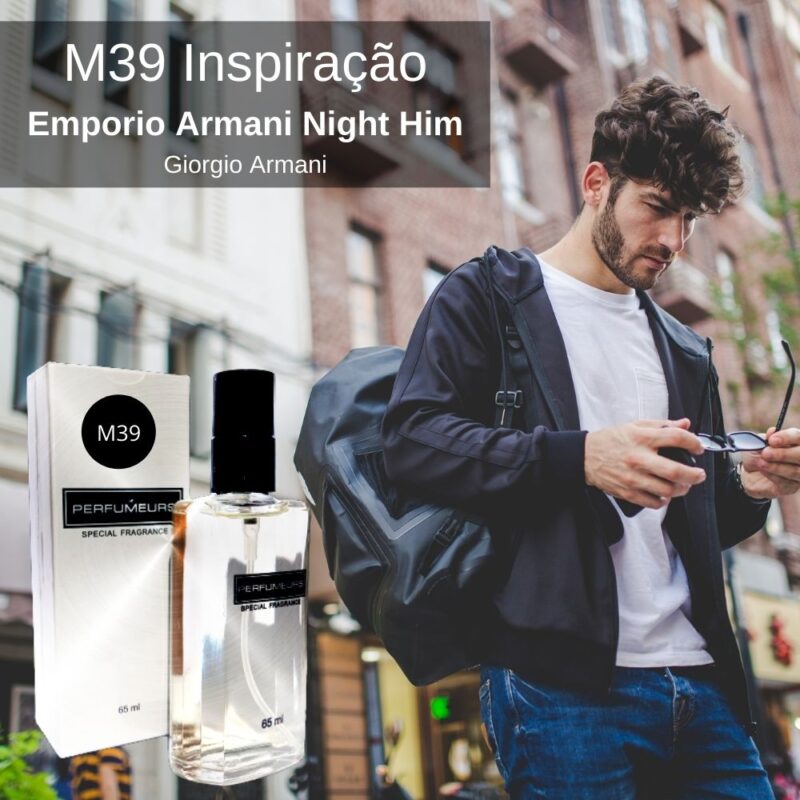 Perfume Contratipo Masculino M39 65ml Inspirado em Emporio Armani Night Him Giorgio Armani