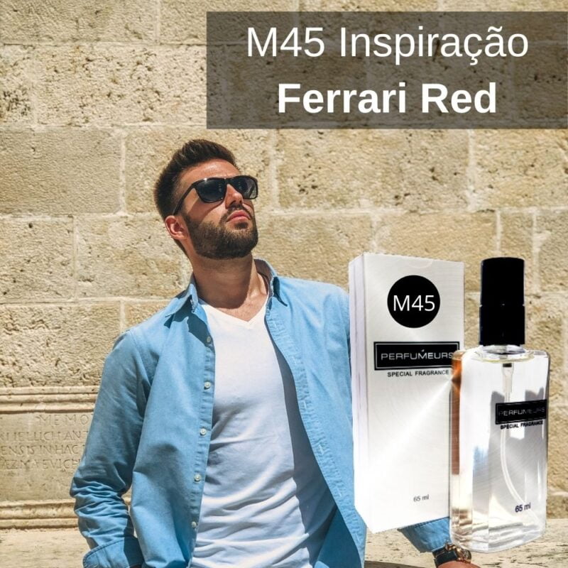 Perfume Contratipo Masculino M45 65ml Inspirado em Ferrari Red