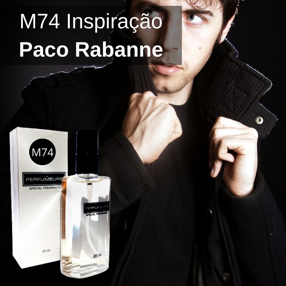 Perfume Contratipo Masculino M74 65ml Inspirado em Paco Rabanne