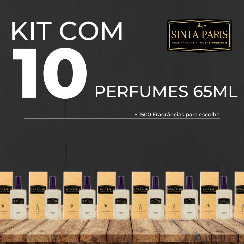 KIT 10 PERFUMES CONTRATIPOS SINTA PARIS Kit 10 Perfumes Contratipos 65ml - Imagem 1