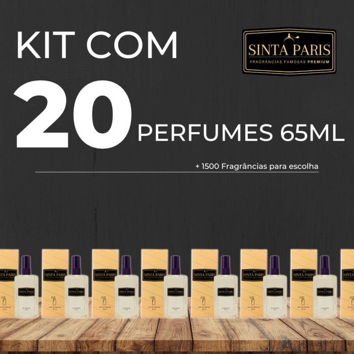 KIT 20 PERFUMES CONTRATIPOS SINTA PARIS Kit 20 Perfumes Contratipos 65ml - Imagem 1