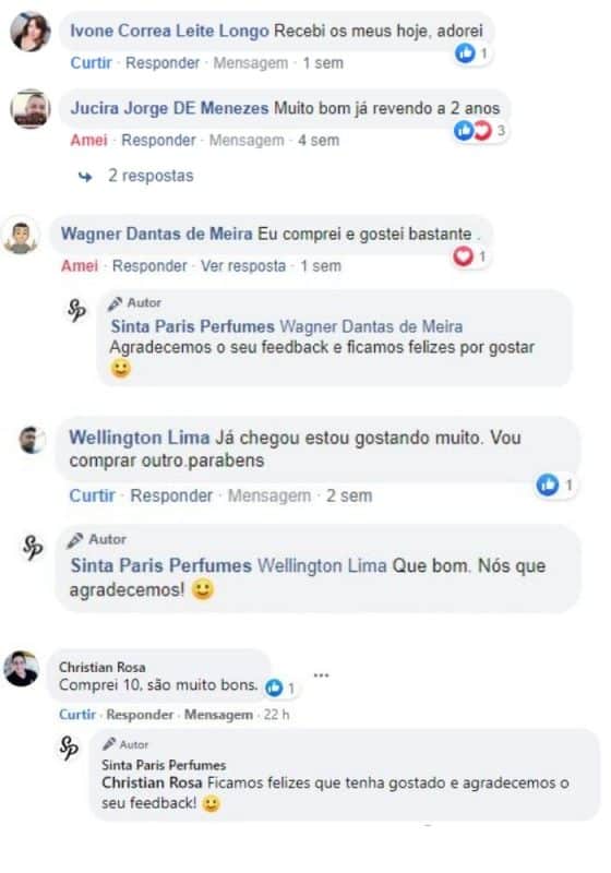 Depoimentos Compradores Perfumes Contratipos Fragrâncias Famosas Importadas Sinta Paris