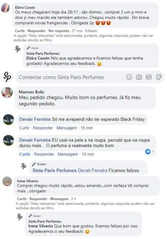 Depoimentos Compradores Perfumes Contratipos Fragrâncias Famosas Importadas Sinta Paris