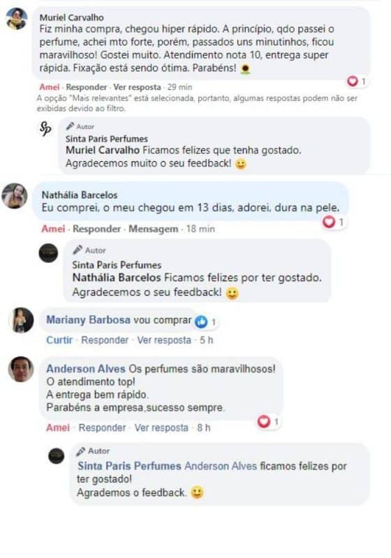 Depoimentos Compradores Perfumes Contratipos Fragrâncias Famosas Importadas Sinta Paris