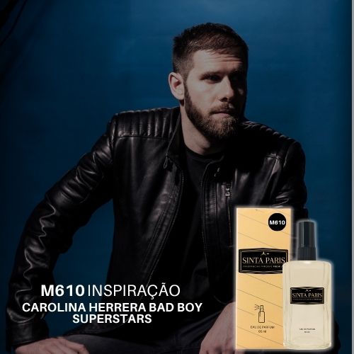 Perfume Contratipo Masculino M610 65ml Inspirado em CAROLINA HERRERA BAD BOY SUPERSTARS PERFUME CAROLINA HERRERA BAD BOY SUPERSTARS,CONTRATIPO CAROLINA HERRERA BAD BOY SUPERSTARS