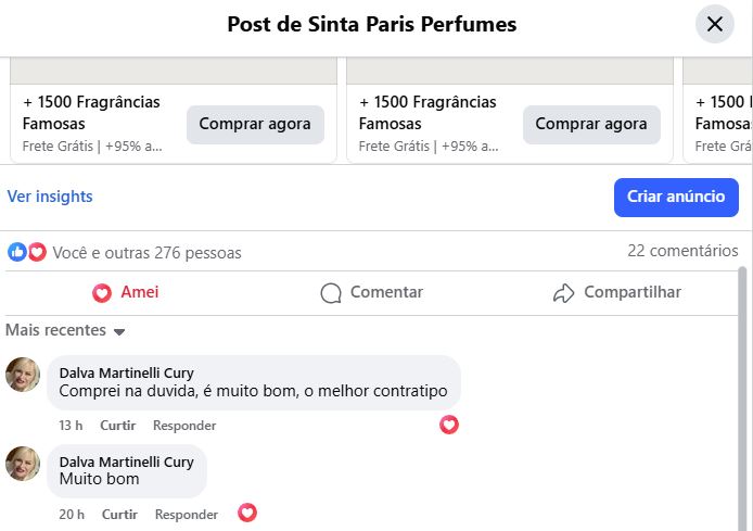 depoimentos avaliações clientes sinta paris perfumes