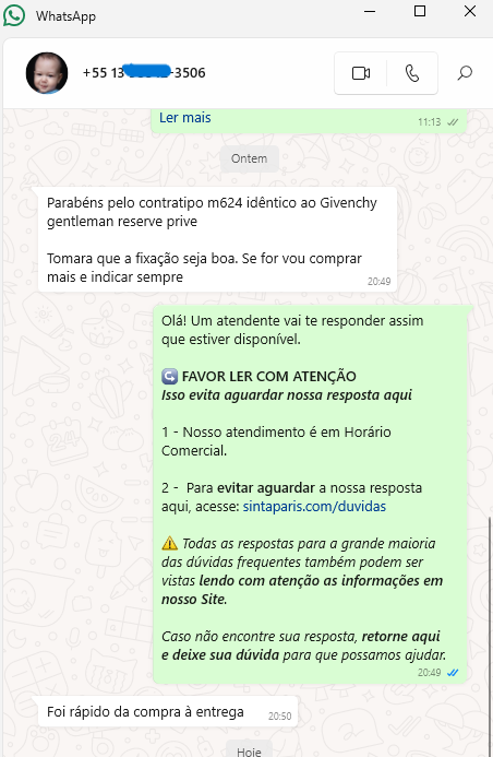 depoimentos avaliações clientes sinta paris perfumes