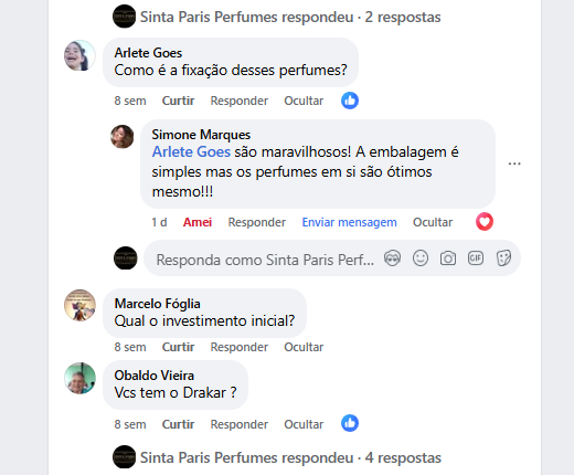 depoimentos avaliações clientes sinta paris perfumes