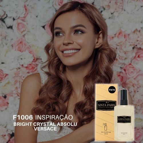 F1006 Perfume Contratipo Feminino F1006 65ml Inspirado em  BRIGHT CRYSTAL ABSOLU VERSACE - Imagem 1