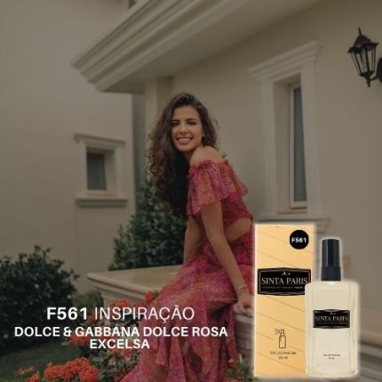 Perfume Contratipo Feminino F561 65ml Inspirado em  DOLCE ROSA EXCELSA DOLCE & GABBANA