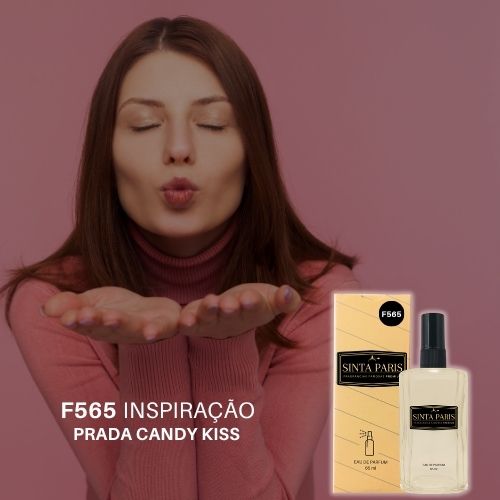 F565 Perfume Contratipo Feminino F565 65ml Inspirado em  PRADA CANDY KISS - Imagem 1
