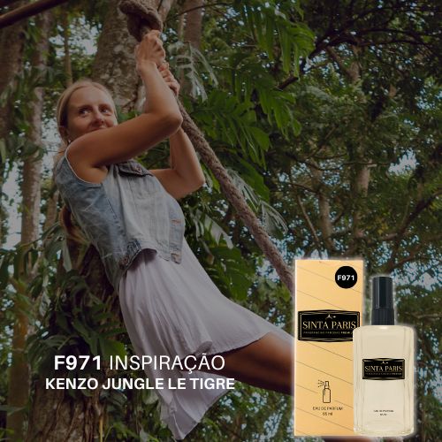 F971 Perfume Contratipo Feminino F971 65ml Inspirado em KENZO JUNGLE LE TIGRE - Imagem 1
