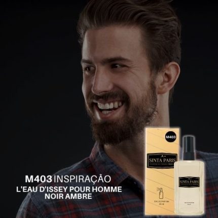Perfume Contratipo Masculino  M403 65ml Inspirado em  L'EAU D'ISSEY POUR HOMME NOIR AMBRE