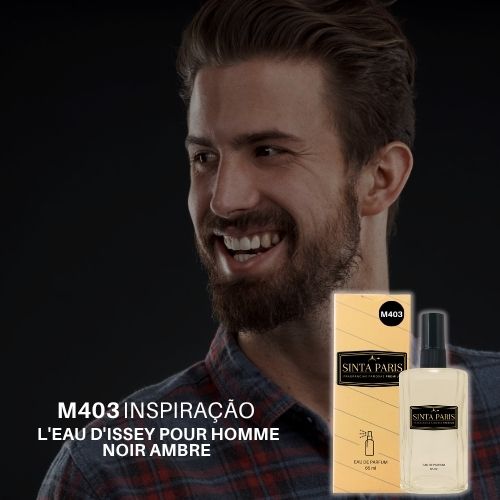 M403 Perfume Contratipo Masculino  M403 65ml Inspirado em  L'EAU D'ISSEY POUR HOMME NOIR AMBRE - Imagem 1