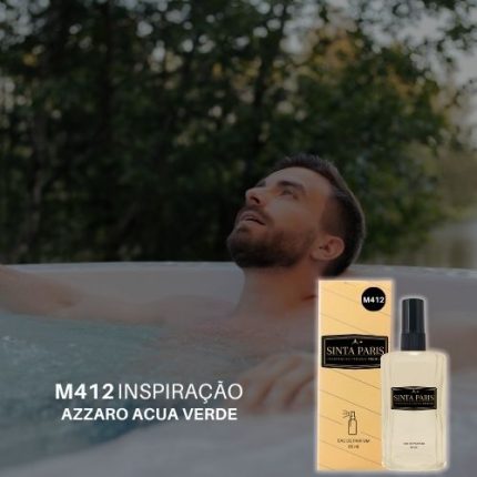 Perfume Contratipo Masculino  M412 65ml Inspirado em  AZZARO AQUA VERDE
