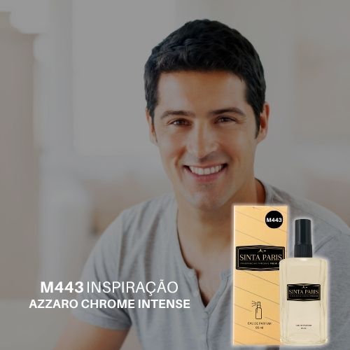 M443 Perfume Contratipo Masculino  M443 65ml Inspirado em  AZZARO CHROME INTENSE - Imagem 1