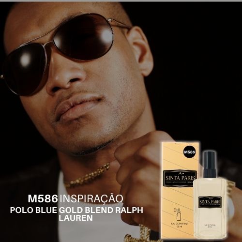 M586 Perfume Contratipo Masculino  M586 65ml Inspirado em  POLO BLUE GOLD BLEND RALPH LAUREN - Imagem 1