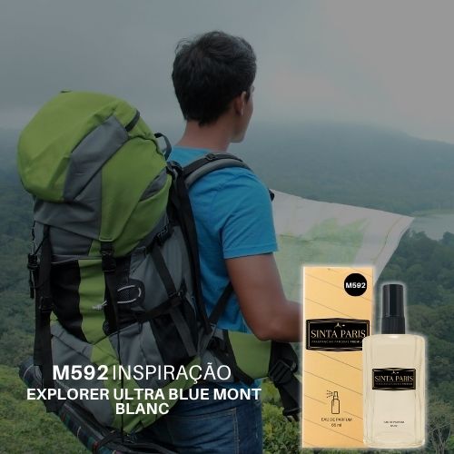 M592 Perfume Contratipo Masculino M592 65ml Inspirado em EXPLORER ULTRA BLUE MONT BLANC - Imagem 1