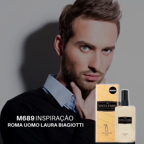M689 Perfume Contratipo Masculino  M689 65ml Inspirado em  ROMA UOMO LAURA BIAGIOTTI - Imagem 1