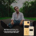 Perfume Contratipo Masculino  M708 65ml Inspirado em  L'EAU BLEUE D'ISSEY EAU FRAICHE ISSEY MIYAKE