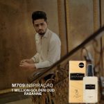 Perfume Contratipo Masculino  M709 65ml Inspirado em  1 MILLION GOLDEN OUD RABANNE