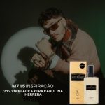 Perfume Contratipo Masculino  M715 65ml Inspirado em  212 VIP BLACK EXTRA CAROLINA HERRERA