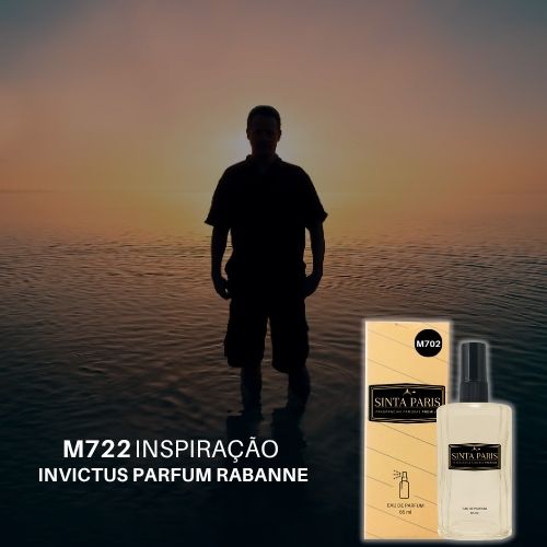 M722 Perfume Contratipo Masculino  M722 65ml Inspirado em  INVICTUS PARFUM RABANNE - Imagem 1